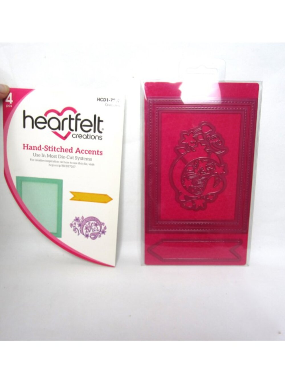 Heartfelt Creations Hand-Stitched Accents 4 Pcs HCD1-7207